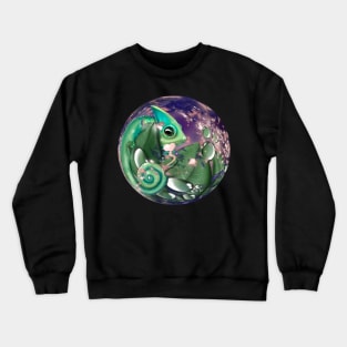 Cute cartoony Veiled Chameleon Crewneck Sweatshirt